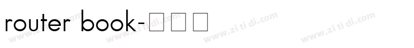 router book字体转换